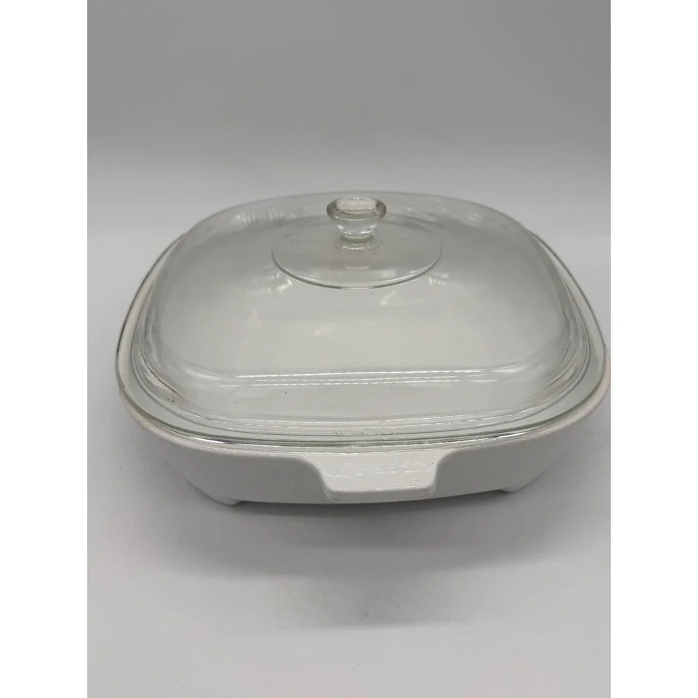 Corning Ware Browning‎ Skillet for Amana Radarange Microwave Oven w/ Pyrex Lid